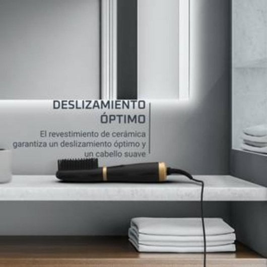 Heißluftbürste Rowenta Power Straight UB5920F0 3 Heizstufen Ionenfunktion Keramik Schwarz