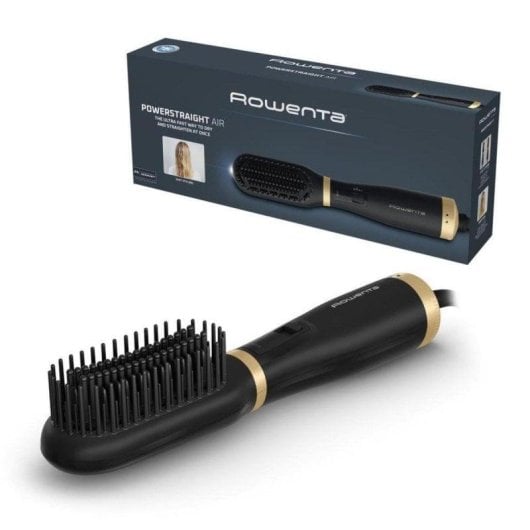 Escova Modeladora Rowenta Powerstraight Air UB5920F0 Cerâmica Iónica 3 Temperaturas Jato Frio Preta