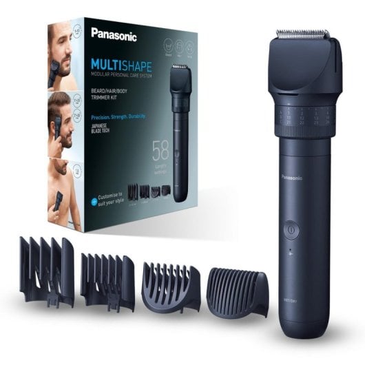 Regolabarba Panasonic ER-CKN2 Wet&Dry Batteria 58 Lunghezze Acciaio Inox Blu