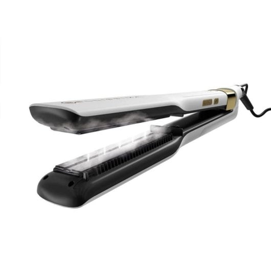 Prancha de cabelo Bellissima Steam Elixir Vapor Cerâmica 170-230°C Tela LED Branco