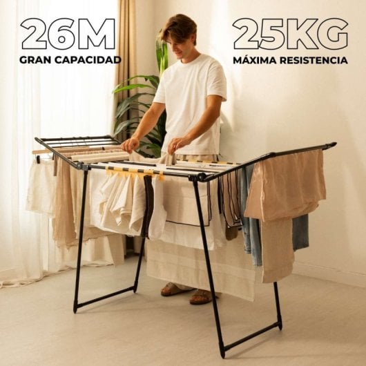 Étendoir à linge pliable Newlux Bold V22 Noir