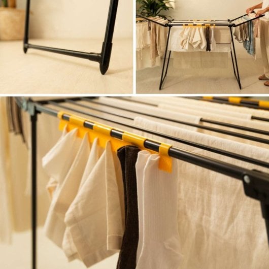 Étendoir à linge pliable Newlux Bold V22 Noir