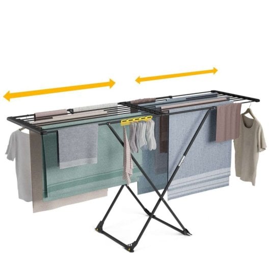 Étendoir à linge pliable Newlux Expansion V25 Noir