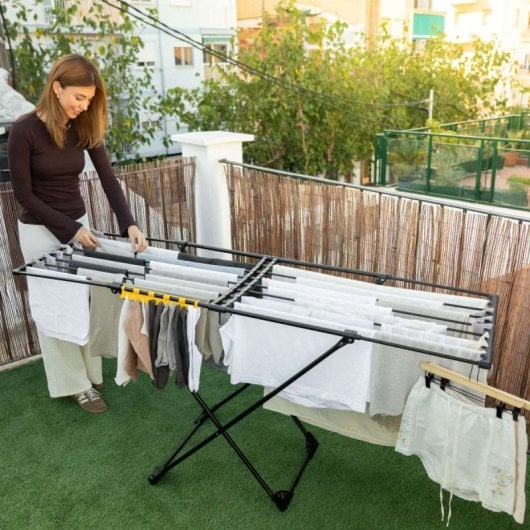 Étendoir à linge pliable Newlux Expansion V25 Noir