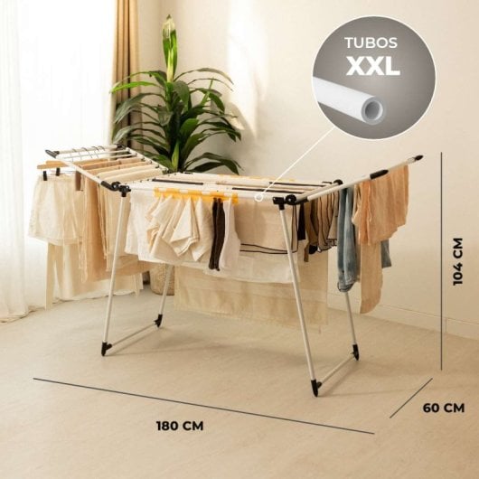 Étendoir à linge pliable Newlux Bold V22 Blanc