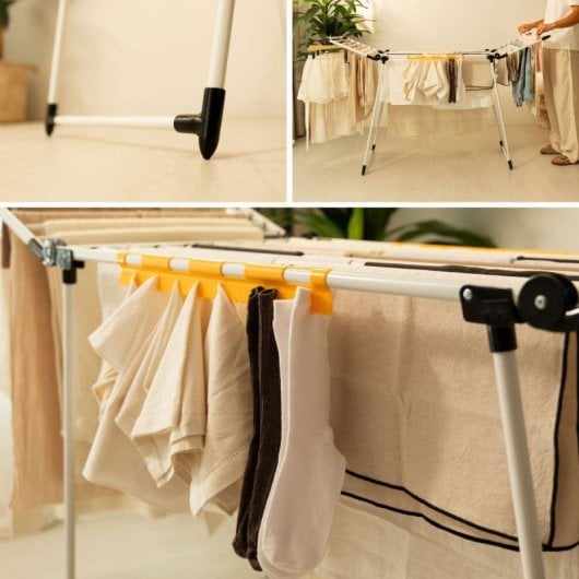 Étendoir à linge pliable Newlux Bold V22 Blanc