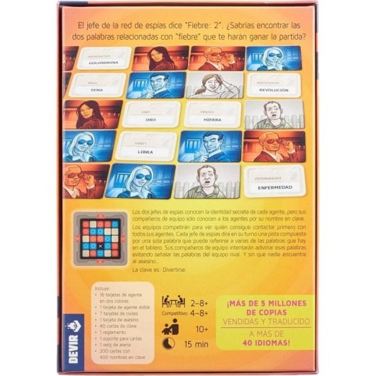 Juego de mesa Devir Código Secreto 2-8 jugadores partidas rápidas mayores de 10 años
