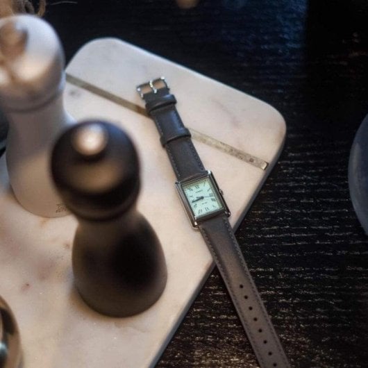 Casio LTP-B165L-2BVEF 31mm Rettangolare Argento Cinturino Pelle Grigia Quadrante Blu Donna Quarzo