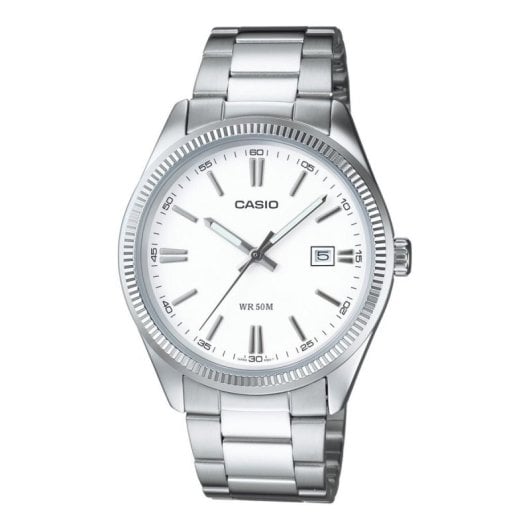 Casio Collection MTP-1302PD-7A1VEF 40mm Esfera Analógica Morado Caja Latón Correa Plata Acero Inoxidable