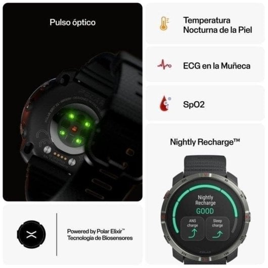 Polar Grit X2 Pro GPS Bluetooth 45mm AMOLED Schwarz S/L Wasserdicht 50m MIL-STD-810H