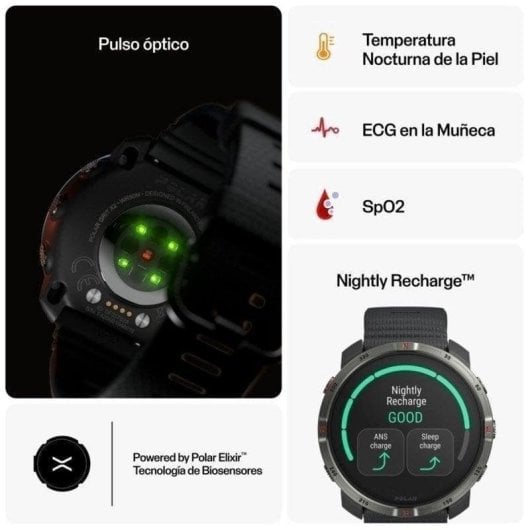 Polar Grit X2 Pro GPS Bluetooth 45mm AMOLED Negro Resistencia al Agua 50m MIL-STD-810H