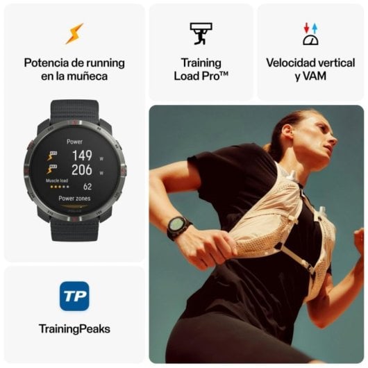 Polar Grit X2 Pro GPS Bluetooth 45mm AMOLED Negro Resistencia al Agua 50m MIL-STD-810H