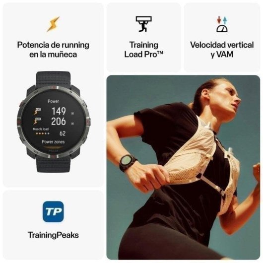 Polar Grit X2 Pro GPS Bluetooth 48mm AMOLED Preto WR100 Resistente