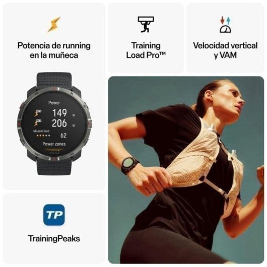 Polar Grit X2 GPS Bluetooth AMOLED Resistencia al Agua WR50 Negro