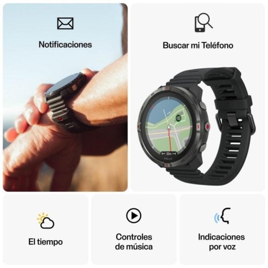 Polar Grit X2 Pro GPS Bluetooth 45mm AMOLED Negro Resistencia al Agua 50m MIL-STD-810H