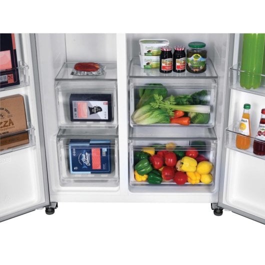 Frigorífico Americano Hoover HHSBSO 6174DX No Frost 177cm 532L D Inox