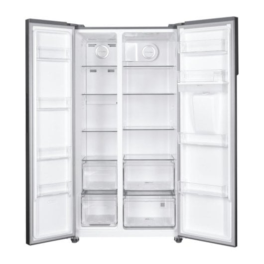 Frigorífico Americano Hoover H-FRIDGE 500 MAXI HHSBSO-6174XWD No Frost 177cm 532L E Inox Pantalla Agua