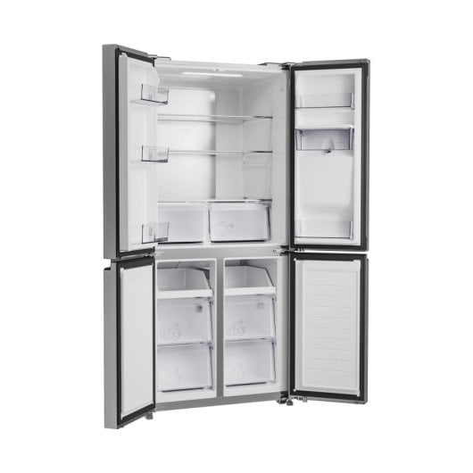 Frigorífico Americano Hoover HHCR3818EWPL No Frost 182 cm 463 L E Inox Dispensador Agua