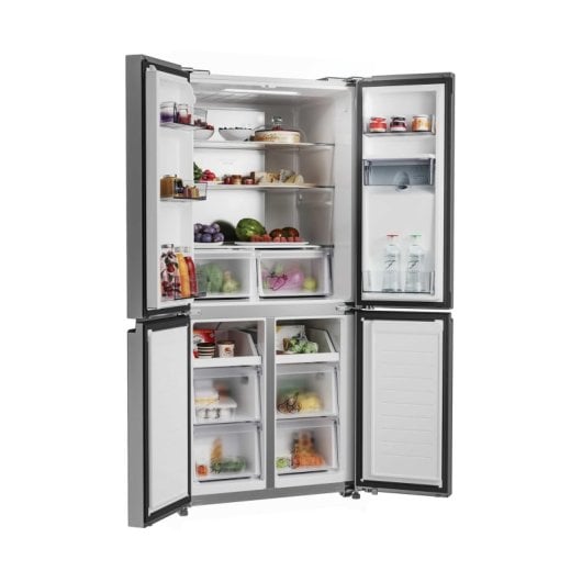 Frigorífico Americano Hoover HHCR3818EWPL No Frost 182 cm 463 L E Inox Dispensador Agua