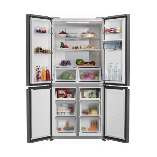 Frigorífico Americano Hoover HHCR3818EWPL No Frost 182 cm 463 L E Inox Dispensador Agua