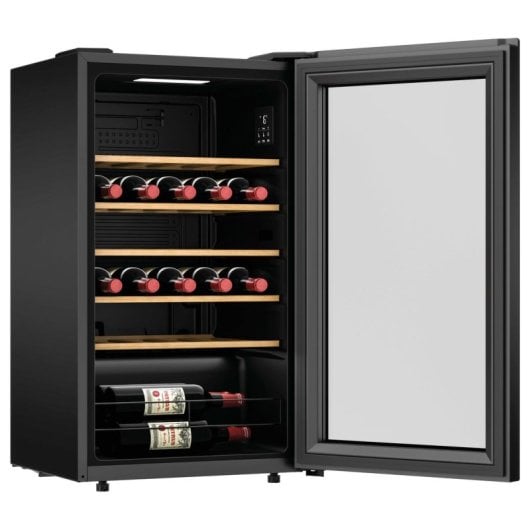 Vinoteca Candy CWC034 34 Botellas WiFi Negro Clase G Antivibración LED FSC
