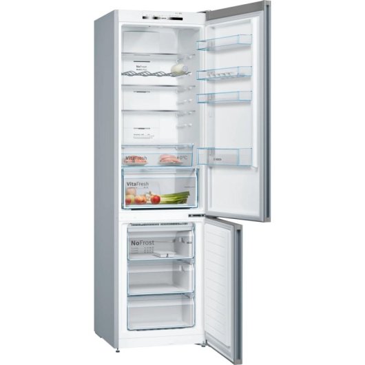 Frigorífico Combi Bosch KGN39VIDB Total No Frost 203cm 368L D Inox Alarme Porta EasyAccess