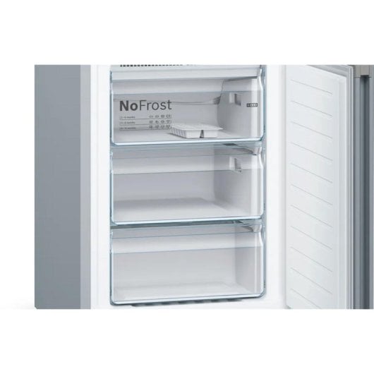 Frigorífico Combi Bosch KGN39VIDB Total No Frost 203cm 368L D Inox Alarme Porta EasyAccess