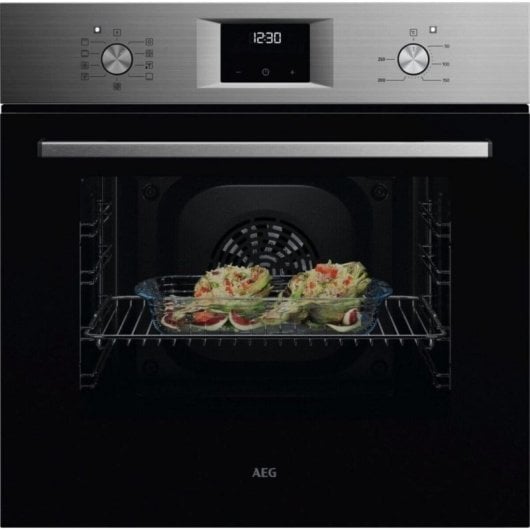 Horno elétrico AEG OU5AB21CM 65 litros Inox com Aqua Clean e guia telescópica