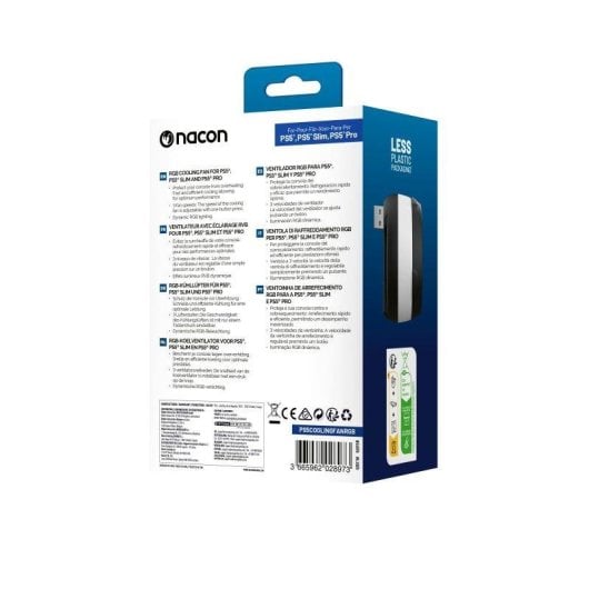 Ventoinha de Refrigeração Nacon PS5COOLINGFANRGB RGB Compatível PS5 Pro Slim 3 Velocidades
