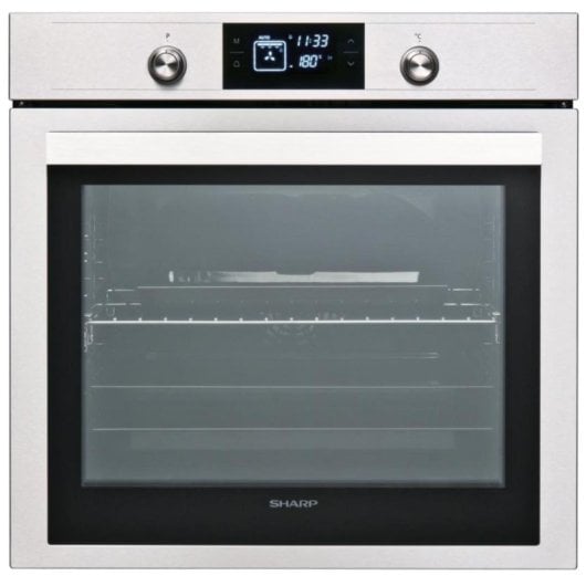 Horno eléctrico Sharp K-71V28IM2 78 L Acero inoxidable pirolítico con 4 cristales y guías telescópicas