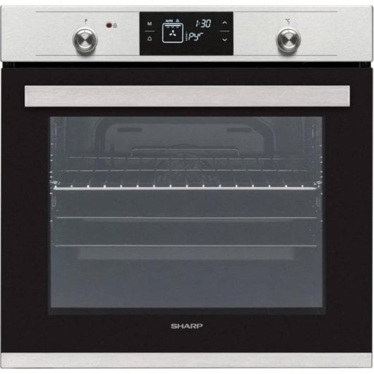 Horno eléctrico Sharp K-71V28IM2 78 L Acero inoxidable pirolítico con 4 cristales y guías telescópicas