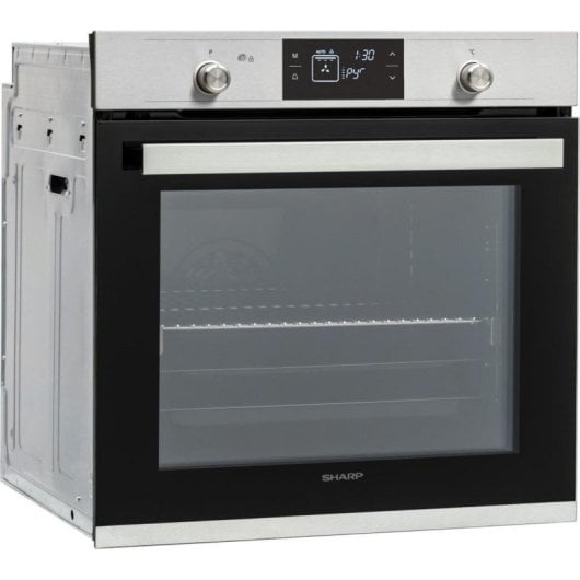 Horno eléctrico Sharp K-71V28IM2 78 L Acero inoxidable pirolítico con 4 cristales y guías telescópicas
