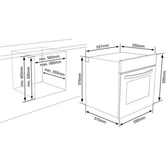 Horno eléctrico Sharp K-71V28IM2 78 L Acero inoxidable pirolítico con 4 cristales y guías telescópicas
