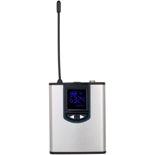 Micrófono NK NK-IG33008 lavalier inalámbrico plata y negro con adaptador de cámara