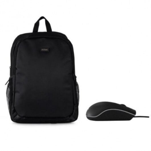 Mochila Nilox NXBKM010 15,6" Preta com Rato USB 1000 DPI Poliester
