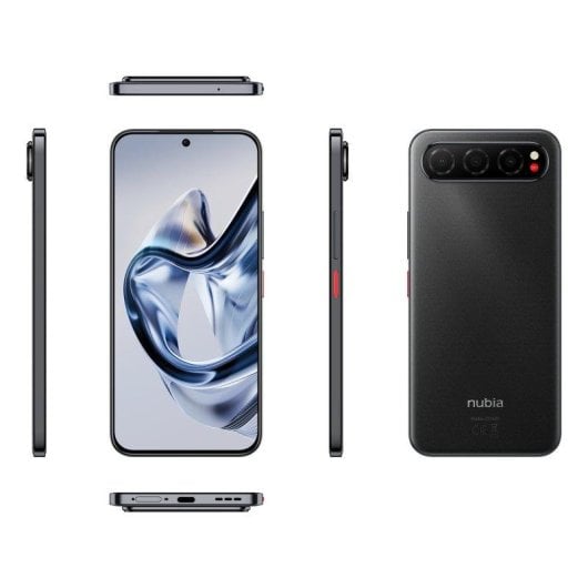 ZTE Nubia Air 20 Go 256 Go 6,78" AMOLED 5G Dual SIM Batterie 5000mAh 33W IP68 Android 15 Noir
