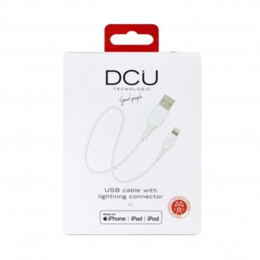 Câble Lightning DCU Advance Tecnologic 34101290 1 m USB A blanc homologué Apple