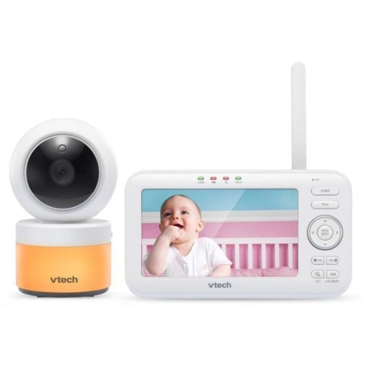 Vigila Bebés VTech VM5463 ecrã 5 polegadas câmara motorizada visão noturna branca