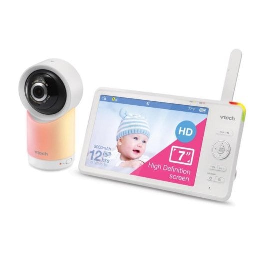 Vigila Bebés VTech RM7766HD ecrã 7 polegadas câmara motorizada Wi-Fi branco