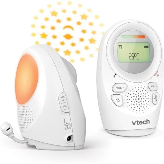 Vigila Bebés VTECH DM1212 Branco 460 m Luz Noturna Sensor Temperatura 5 Canções de Embalar