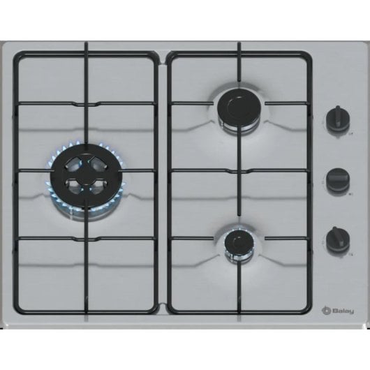 Placa de gas Balay 3ETX463BB 3 zonas encimera acero inoxidable 60 cm autoencendido