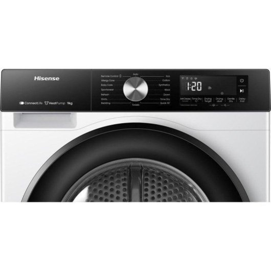 Secadora de condensación Hisense DH3S902BW3 9 kg Clase C Wi-Fi bomba de calor