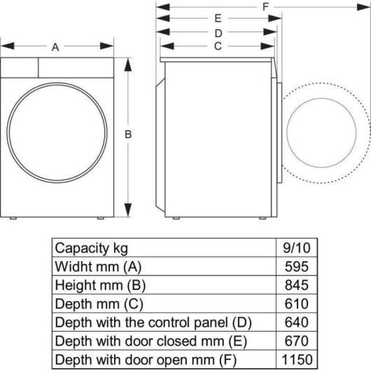 Secadora de condensación Hisense DH3S902BW3 9 kg Clase C Wi-Fi bomba de calor