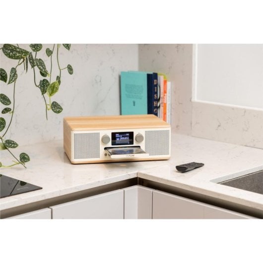 Microcadena Pure Classic C-D6 Bluetooth 2x15W Blanco Roble Alarma Pantalla TFT