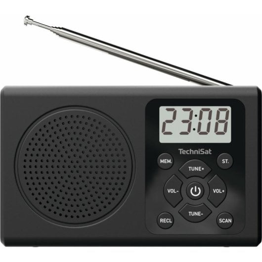 Radio portátil TechniSat TRAVELRADIO 300 DAB+ FM LCD 30 presintonías USB negro