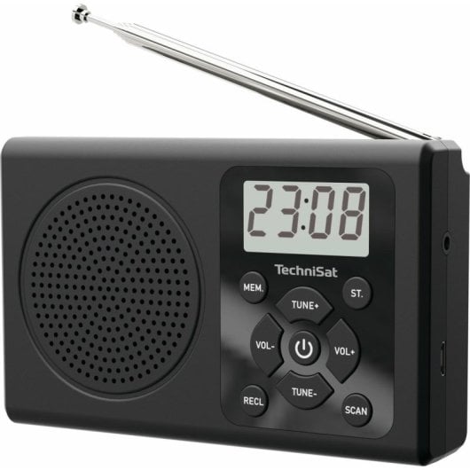 Radio portátil TechniSat TRAVELRADIO 300 DAB+ FM LCD 30 presintonías USB negro