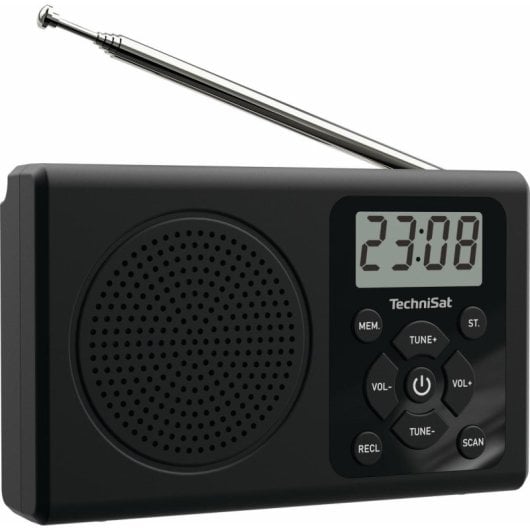 Radio portátil TechniSat TRAVELRADIO 300 DAB+ FM LCD 30 presintonías USB negro