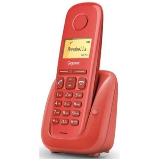 Teléfono Gigaset A180 Rojo inalámbrico DECT pantalla 1,5" 18 h autonomía