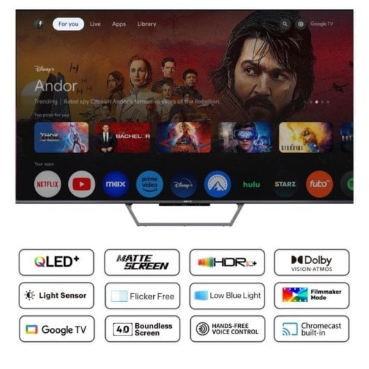 TV Metz QLED 75MQE7600Z 75" 4K Ultra HD Google TV Dolby Atmos HDR10