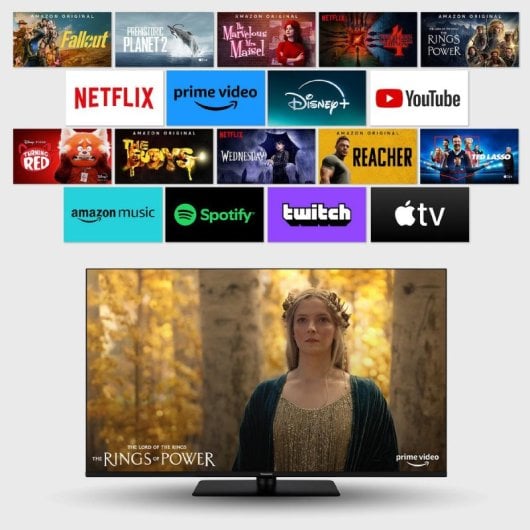 TV Panasonic QLED 50W80AEZ 50" 4K Smart TV Fire OS Dolby Vision Alexa AirPlay